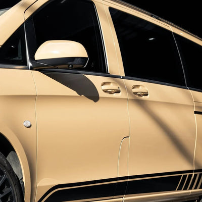 Mercedes G-Wagon in High Gloss Leather Beige Vinyl Wrap