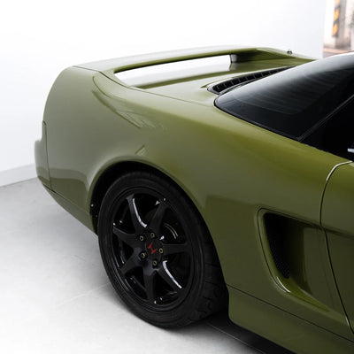 super high gloss khaki green Vinyl Wrap on honda wing