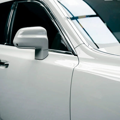High Gloss Pale Celadon Vinyl Wrap on Rolls Royce Fender View