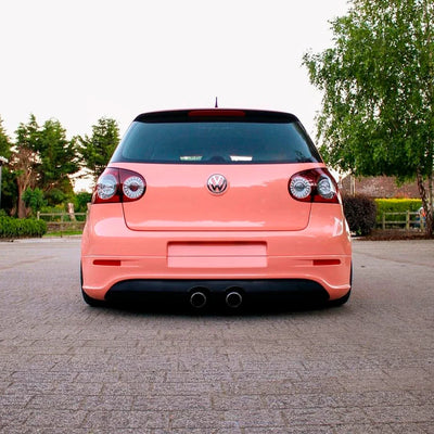 High Gloss Amber Rose Vinyl Wrap on Golf Rear View