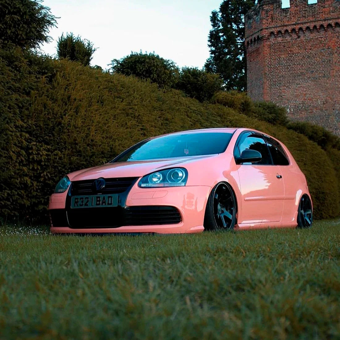 High Gloss Amber Rose Vinyl Wrap on Golf View