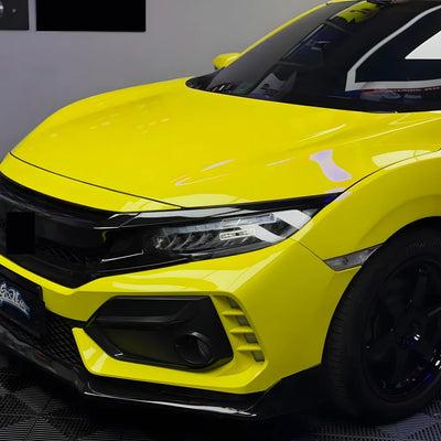 High Gloss Grape Green Vinyl Wrap on Honda Front Close-Up