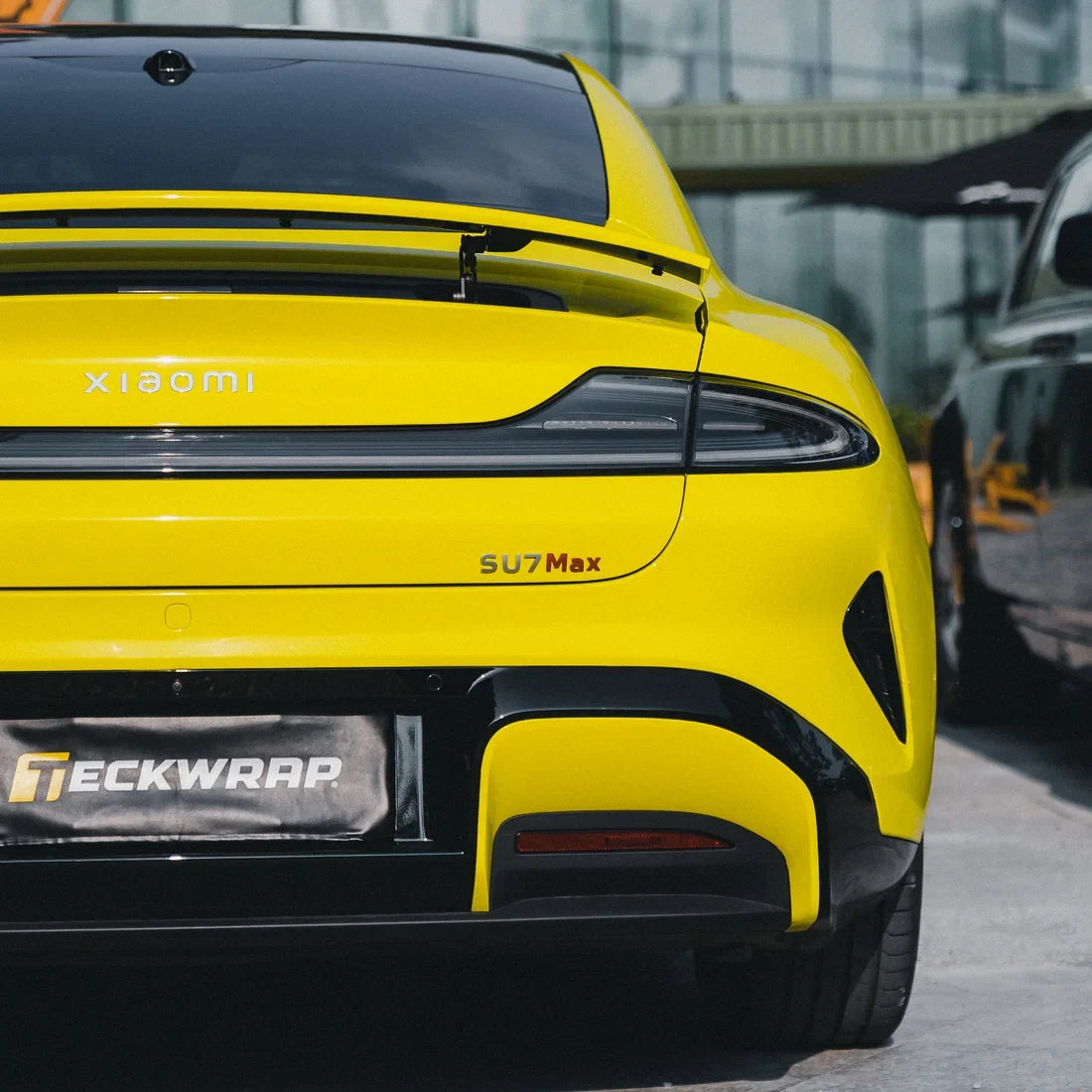High Gloss Louvre Yellow Vinyl Wrap on Xiaomi Front View