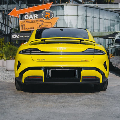 High Gloss Louvre Yellow Vinyl Wrap on Xiaomi Front Angle View