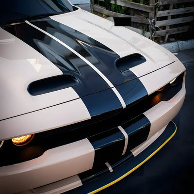 High Gloss Sahara Beige Vinyl Wrap on Dodge Challenger