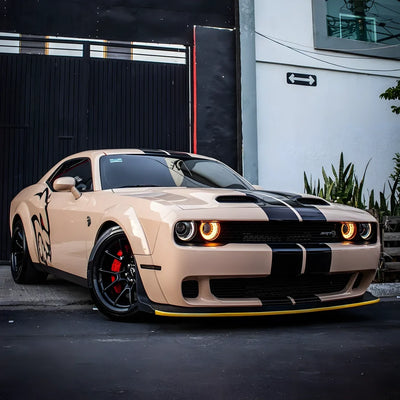 High Gloss Sahara Beige Vinyl Wrap on Dodge