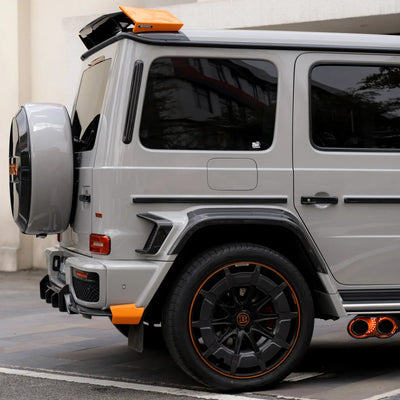 High Gloss Vintage Grey Vinyl Wrap on G Wagon rear side
