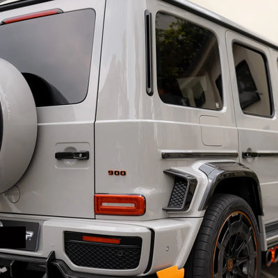 High Gloss Vintage Grey Vinyl Wrap on G Wagon rear