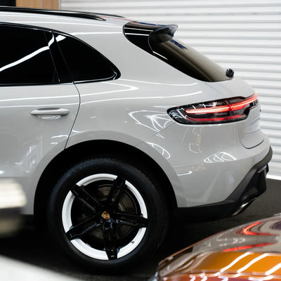 Porsche in High Gloss Vintage Grey Vinyl Wrap