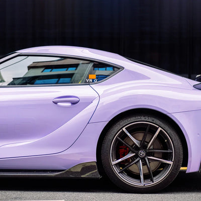 Toyota Supra in High Gloss Spanish Lavender Vinyl Wrap