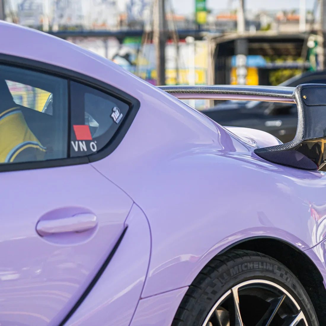 Supra featuring a High Gloss Spanish Lavender Vinyl Wrap