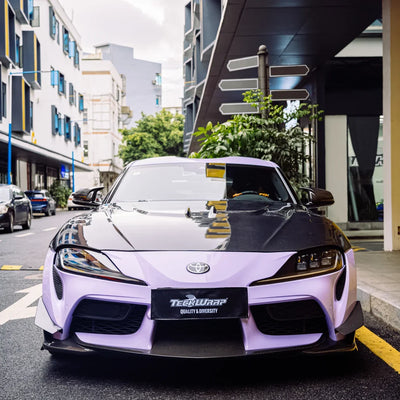 Toyota Supra in High Gloss Spanish Lavender Vinyl Wrap