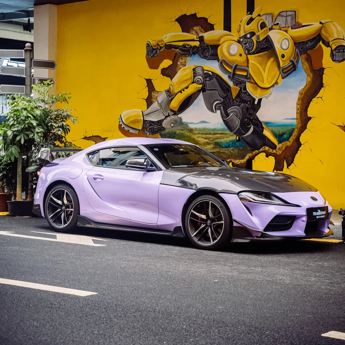 Toyota Supra in High Gloss Spanish Lavender Vinyl Wrap
