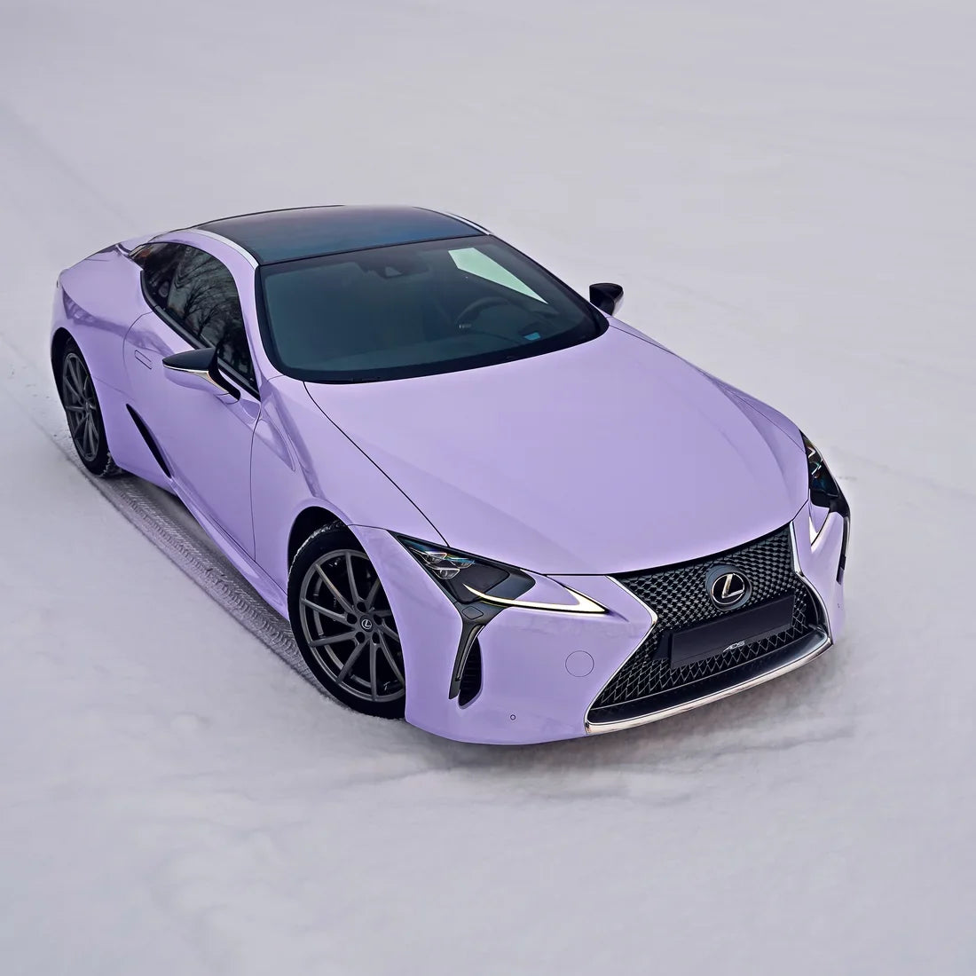 Lexus showcasing High Gloss Spanish Lavender Vinyl Wrap