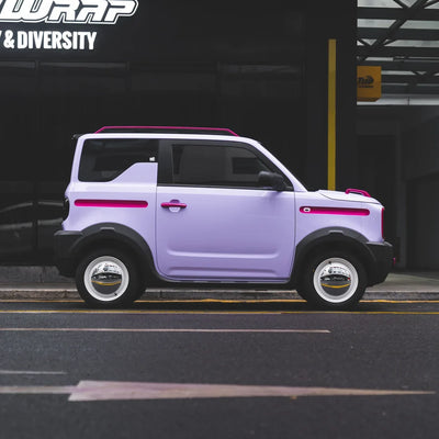 Toyota Supra Mini with High Gloss Spanish Lavender Vinyl Wrap
