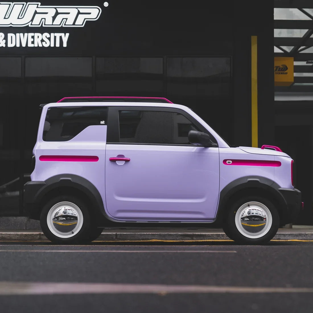 Toyota Supra Mini in High Gloss Spanish Lavender Vinyl Wrap
