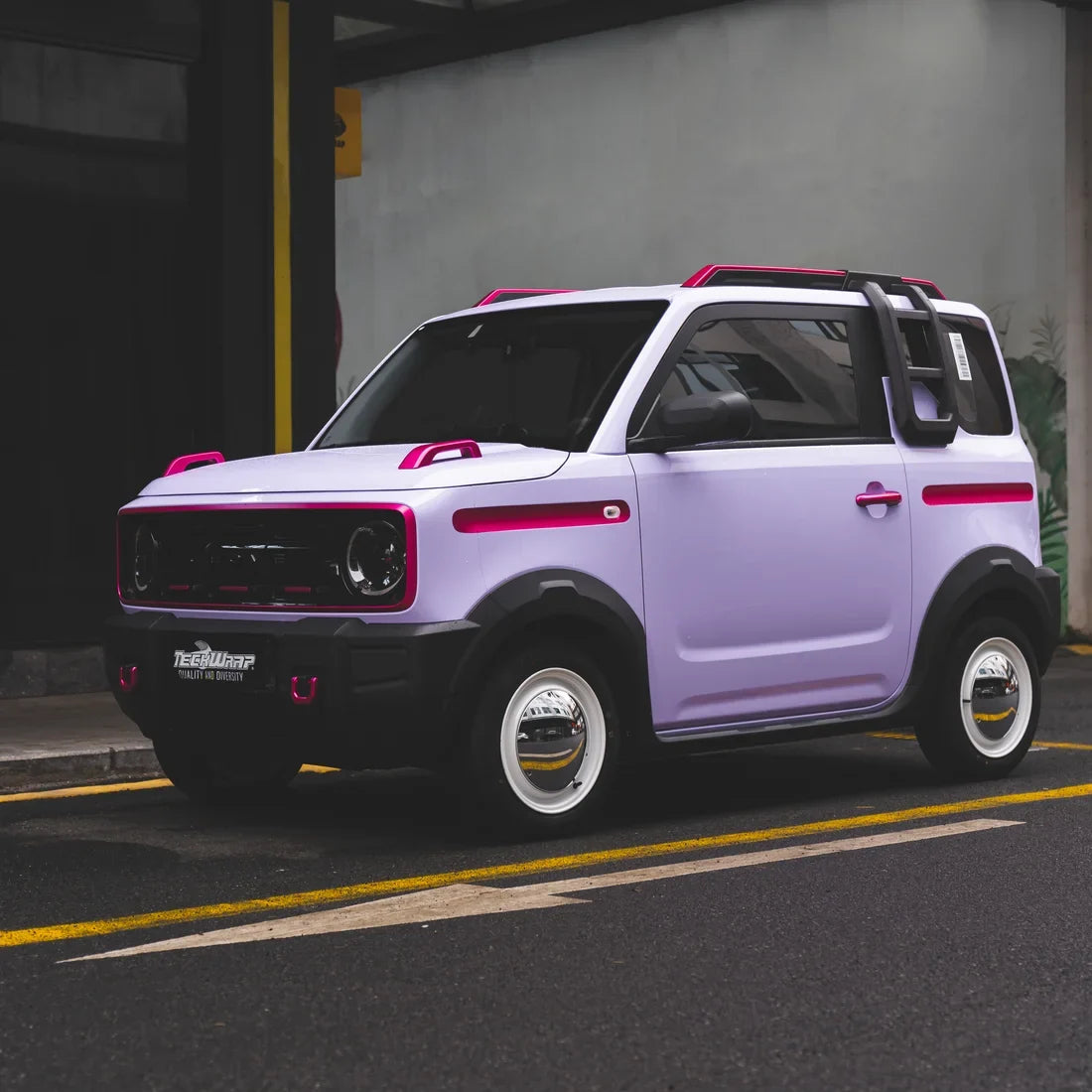 Toyota Supra Mini showcasing High Gloss Spanish Lavender Vinyl Wrap
