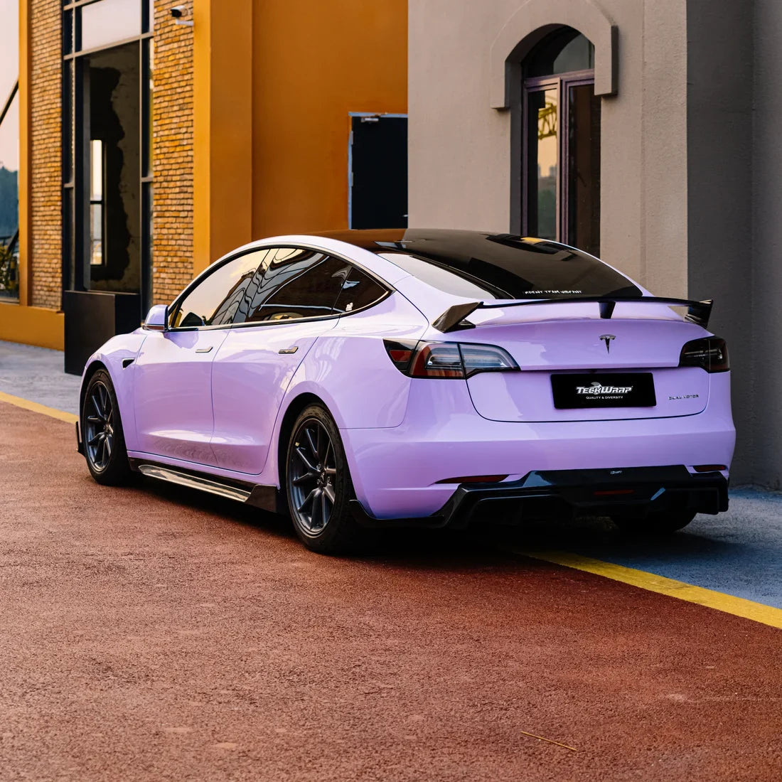 Tesla in High Gloss Spanish Lavender Vinyl Wrap