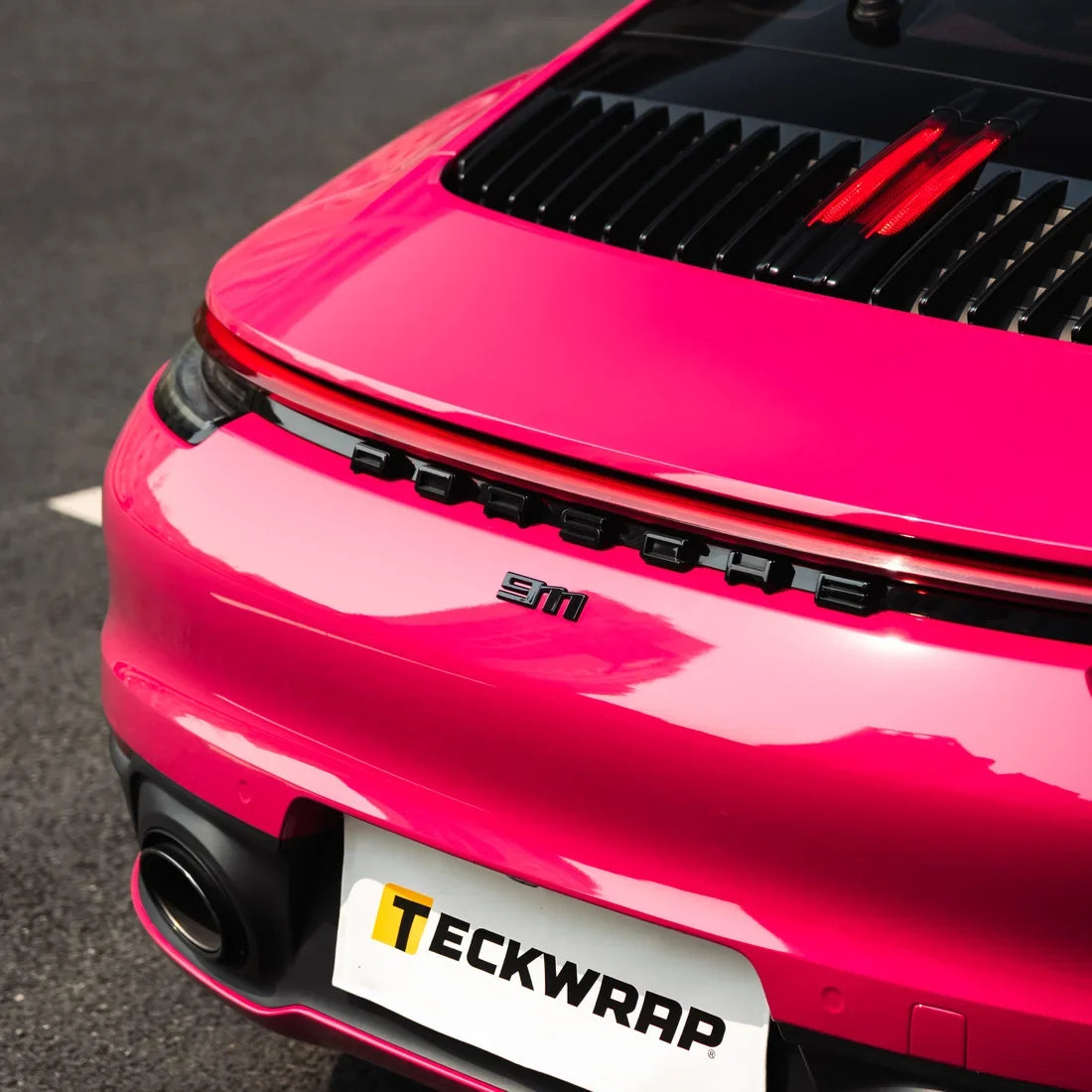 Porsche featuring a High Gloss Berry Red Vinyl Wrap