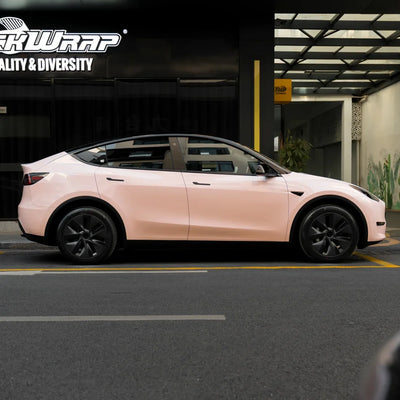 High Gloss Strawberry Milk Vinyl Wrap side view.