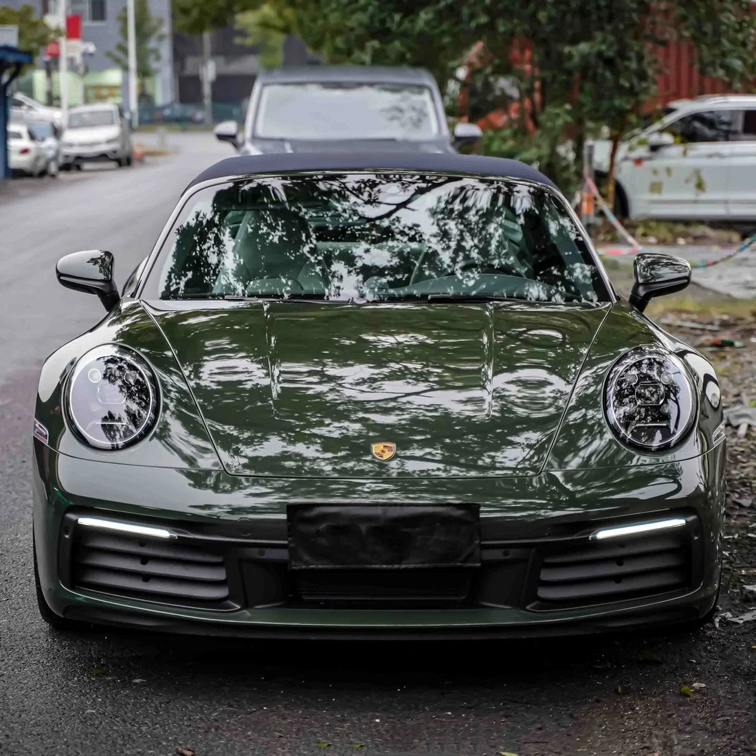 High Gloss Camouflage Green Vinyl Wrap