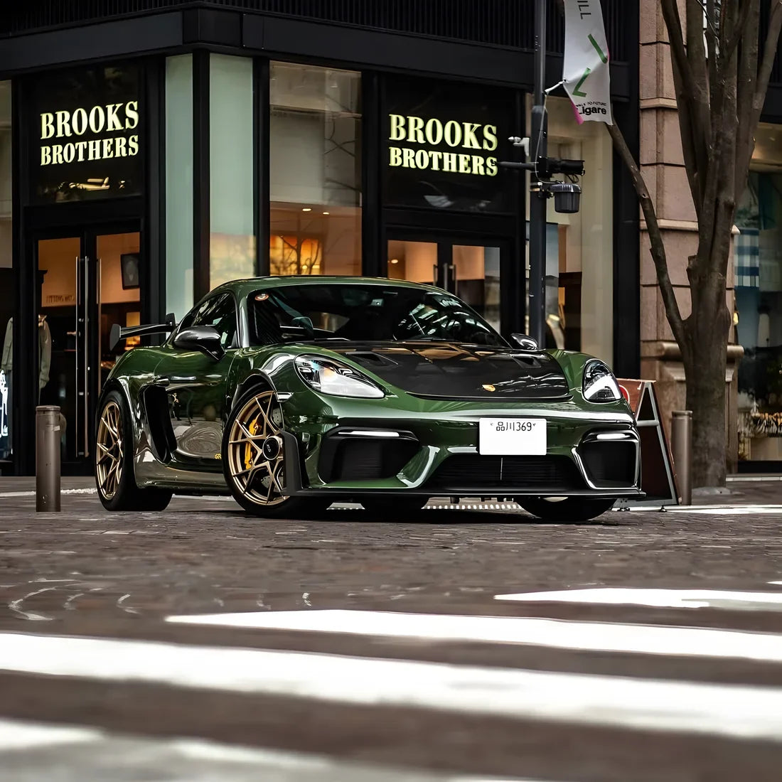 High Gloss Camouflage Green Vinyl Wrap finish.