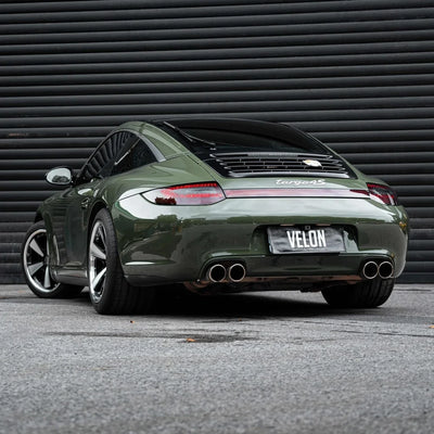 Porsche Targa in High Gloss Camouflage Green Vinyl Wrap