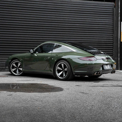High Gloss Camouflage Green Vinyl Wrap finish.