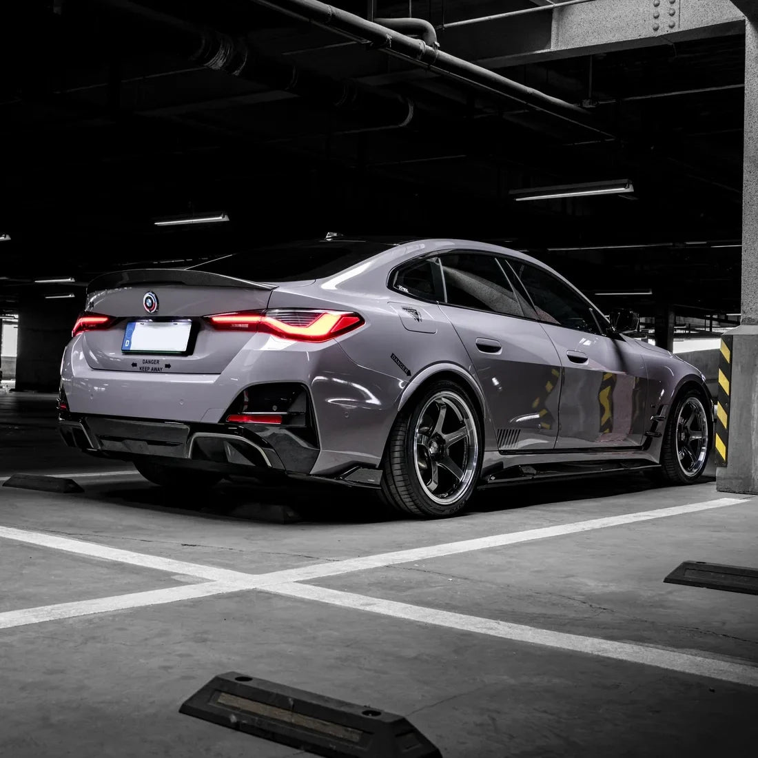 BMW High Gloss Wild Dove Vinyl Wrap Back View