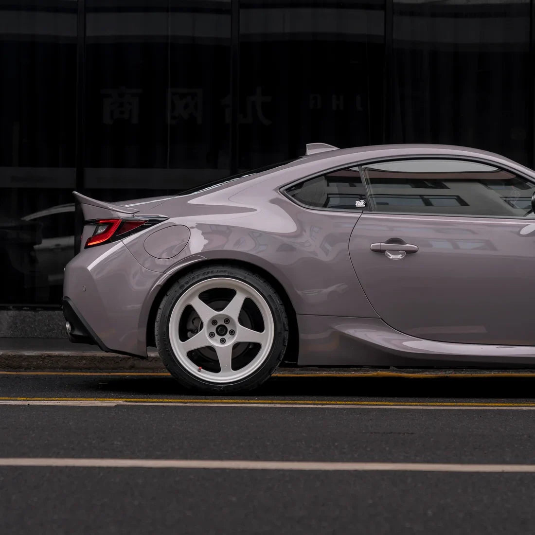 Super car with High Gloss Wild Dove Vinyl Wrap