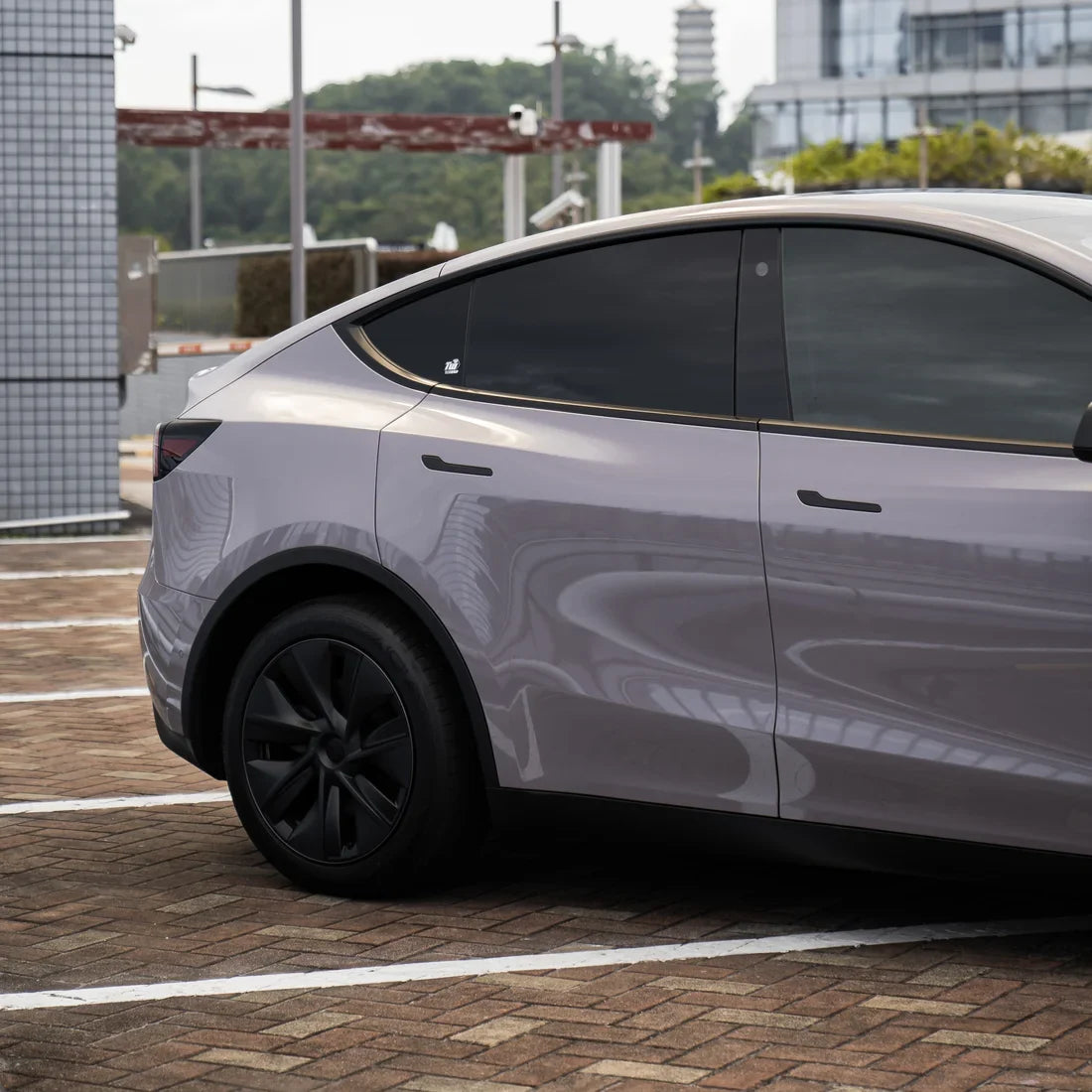 High Gloss Wild Dove Vinyl Wrap tesla