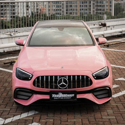 Mercedes AMG High Gloss Flamingo Pink Vinyl Wrap