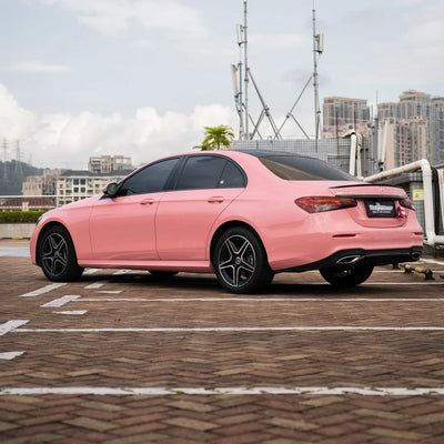 Mercedes AMG in High Gloss Flamingo Pink Vinyl Wrap