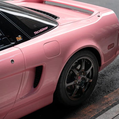 Subaru in High Gloss Flamingo Pink Vinyl Wrap