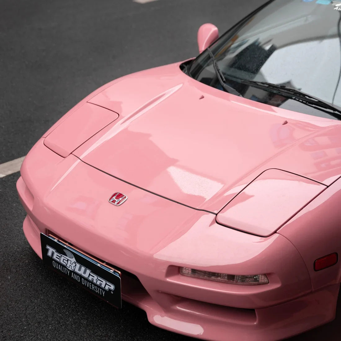 Subaru showcasing High Gloss Flamingo Pink Vinyl Wrap