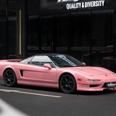 Subaru in High Gloss Flamingo Pink Vinyl Wrap