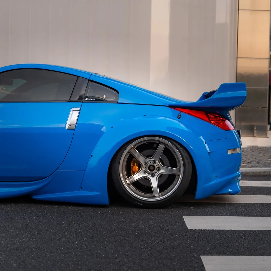 Nissan showcasing High Gloss Vibrant Blue Vinyl Wrap