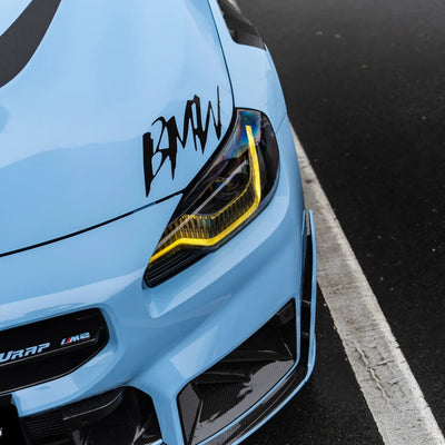 BMW featuring High Gloss Baby Blue Vinyl Wrap finish.