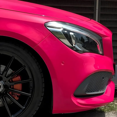 Mercedes in High Gloss Sorbet Pink Vinyl Wrap.