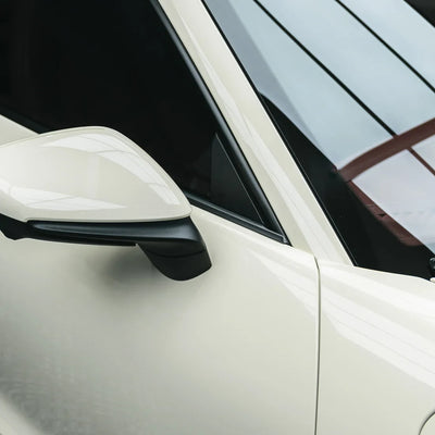High Gloss Vanilla Mist Vinyl Wrap Porsche.