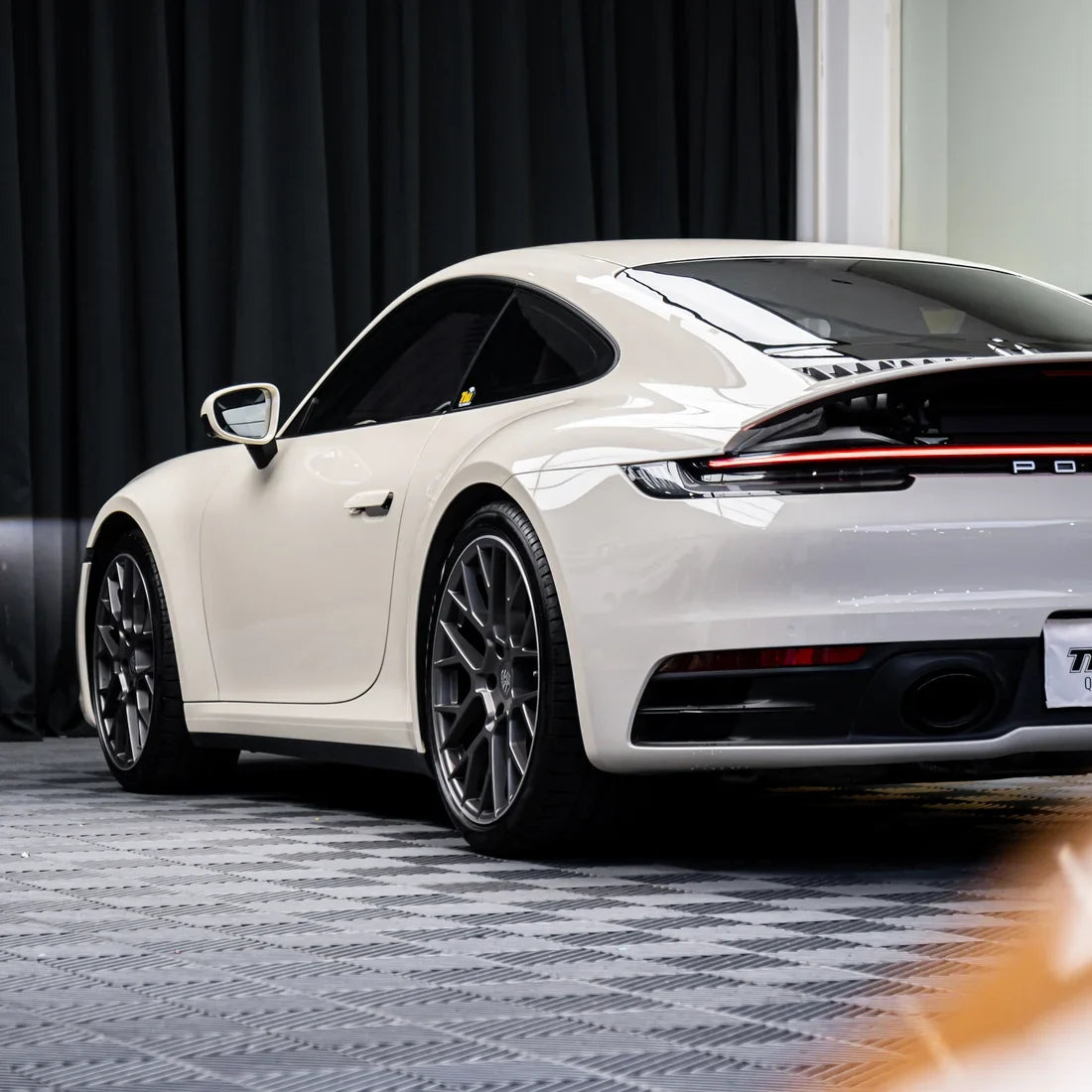 High Gloss Vanilla Mist Vinyl Wrap porsche