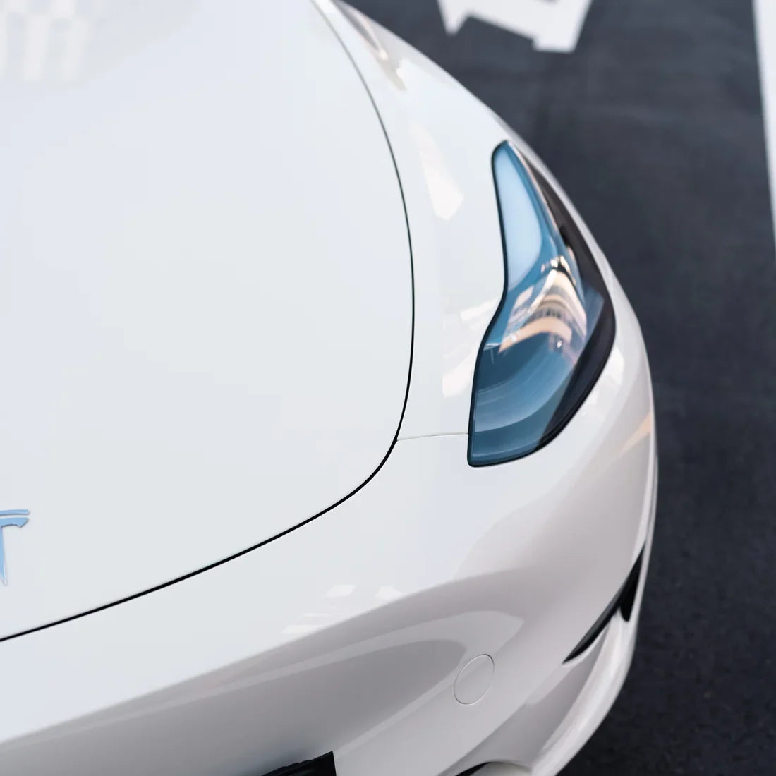 High Gloss Vanilla Mist Vinyl Wrap Tesla