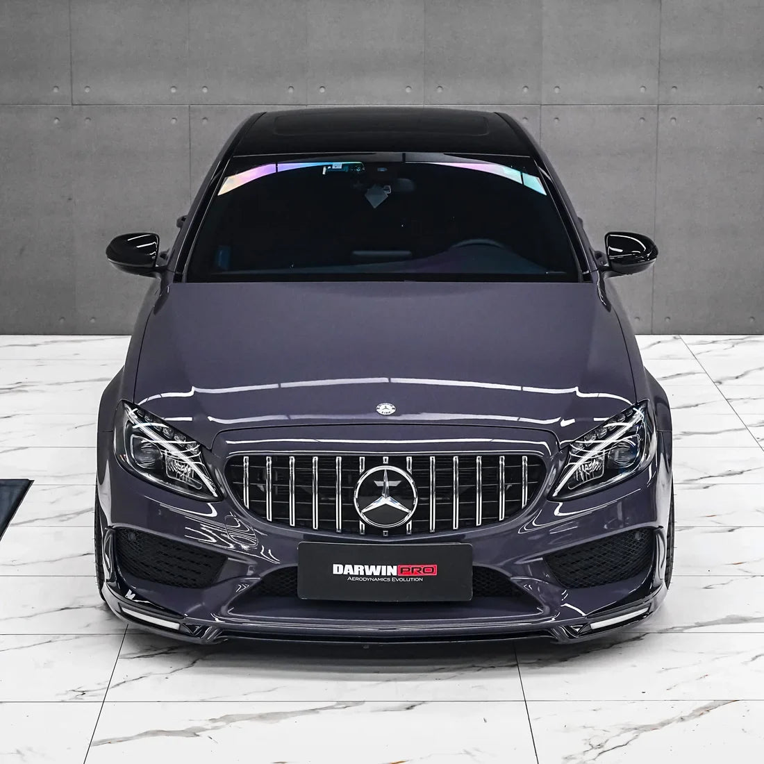 Mercedes showcasing the High Gloss Dusky Grape Vinyl Wrap