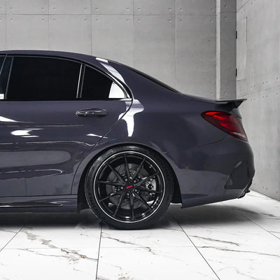 High Gloss Dusky Grape Vinyl Wrap  covering a Mercedes exterior.