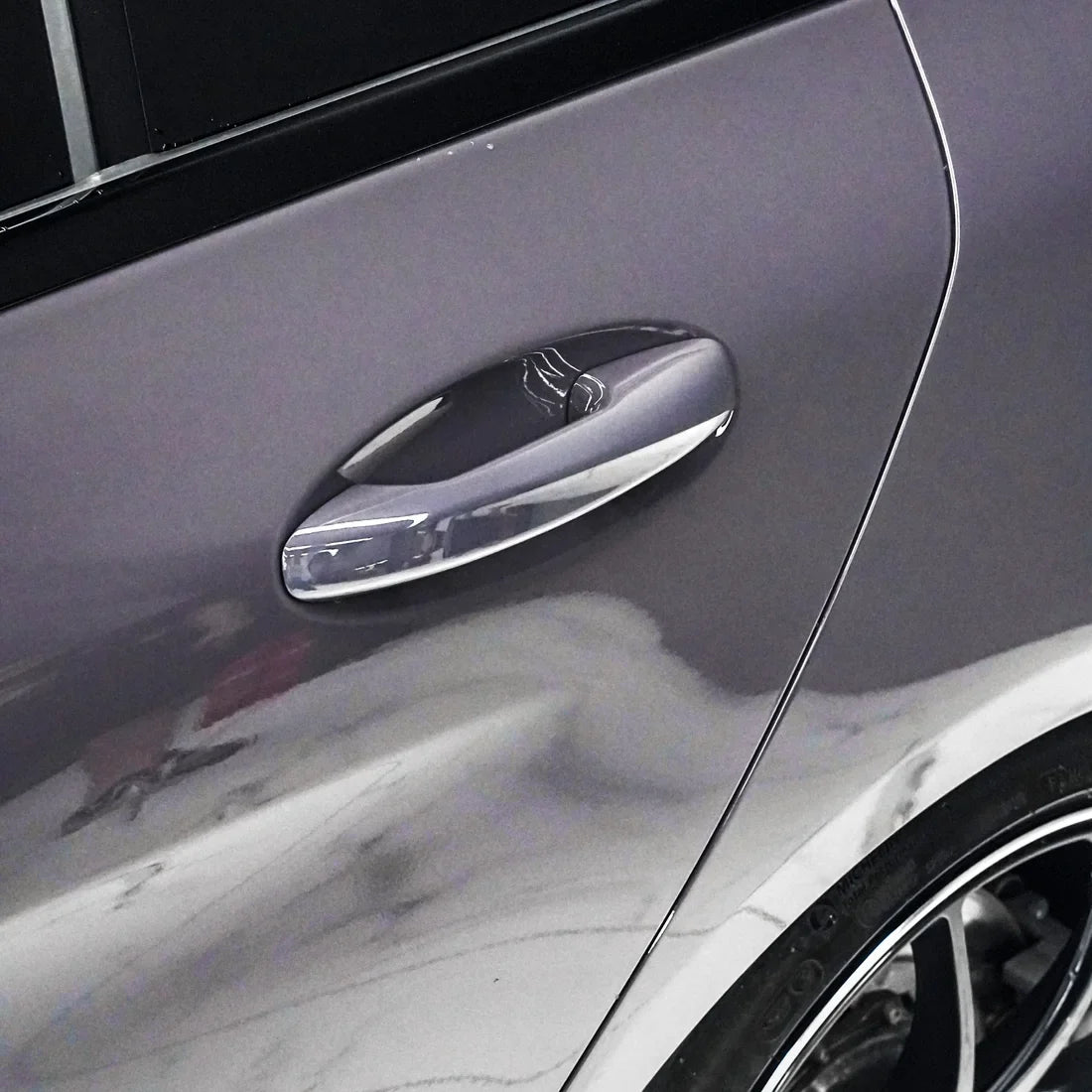 Mercedes in Dusky Grape High Super Gloss Solid vinyl wrap