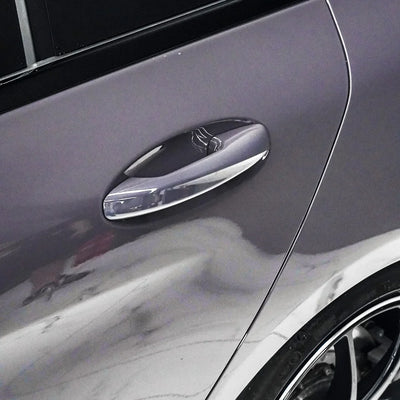 Mercedes in Dusky Grape High Super Gloss Solid vinyl wrap