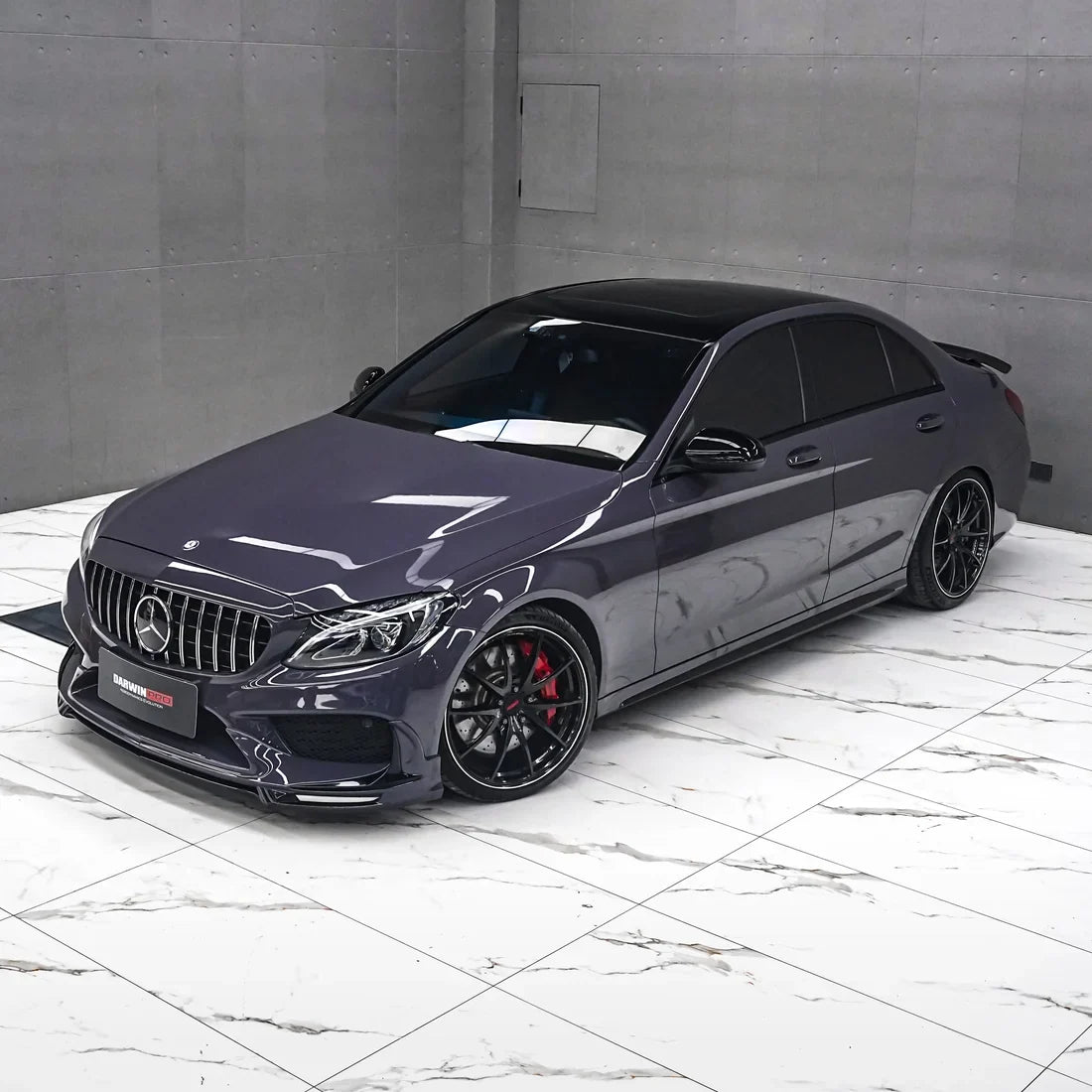 High Super Gloss Solid vinyl wrap on Mercedes