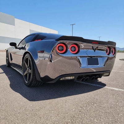 Jet Black Mirror Chrome Corvette vinyl wrap