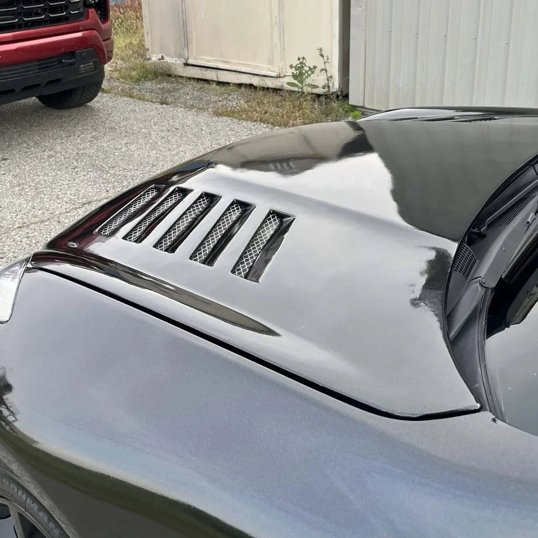 Gloss Metallic Ebony Sparkle Vinyl Wrap car with bonert view.