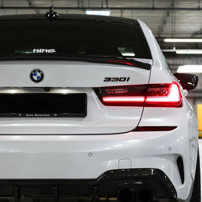 White Pearl Glitter Gloss BMW 3 Series showcasing its glossy finish.
